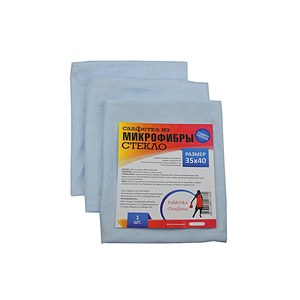Салфетка из микрофибры СТЕКЛО Гладкого плетения (35см * 40см)
